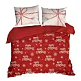 Pościel świąteczna 220x200 cm kolor czerwony, biały KEVIN