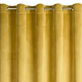 Zasłona musztardowa z matowego welwetu 215x250 cm przelotka - MELANIE