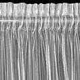 Firana biała z tkaniny w prążki przeplatane błyszczącą nicią 140x270 cm taśma NOELIA