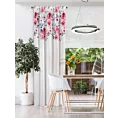 Dekoracja okienna EDEN z lekkiej etaminy z motywem malowanych pędzlem róż