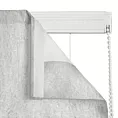 Roleta rzymska JAMIL srebrna z tkaniny o nieregularnym wypukłym wzorze i lekkim połyskiem