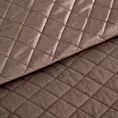 Narzuta welwetowa brązowa 220x240 cm pikowana metodą hot press w geometryczny wzór LUIZ 5 Design 91