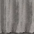 Zasłona szyta na tunelu szara z tkaniny o szenilowej strukturze