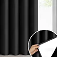 Zasłona czarna welwetowa 100% zaciemniająca 140x250 cm przelotka - NITA