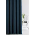 Zasłona szyta na taśmie 5 cm DORA - HIT granatowa z miękkiej tkaniny o welurowej strukturze