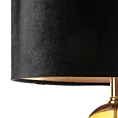Lampa stojąca do pokoju czarno, złota LEONA z welwetowym abażurem