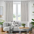 Zasłona jasnoszara z tkaniny welurowej 160x180 cm taśma - Dora