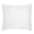 Poszewka na poduszkę 70x80 cm bawełniana biała z satynowym połyskiem i ozdobną kantą NOVA COLOUR