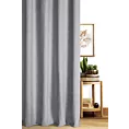 Zasłona szyta na taśmie 5 cm popielata z miękkiej szenilowej tkaniny z efektem melanżu