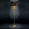 LIMITED COLLECTION Lampa stojąca VICTORIA 2 z podstawą łączącą szkło i metal oraz welwetowy abażur