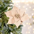 Świąteczny kwiat dekoracyjny z tkaniny futerkowej