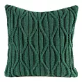 Poszewka na poduszkę 45x45 cm świąteczna o plecionej strukturze zielona