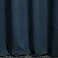 Zasłona szyta na taśmie 5 cm DORA - HIT granatowa z miękkiej tkaniny o welurowej strukturze