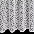 Firana biała z siateczki zdobiona szenilową nicią 140x250 cm przelotka CLARA
