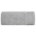 Ręcznik kąpielowy 50x90 cm bawełniany kolor srebrny z ozdobną bordiurą 400 g/m2 MELANIE