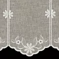 Tkanina firanowa zazdrostka z etaminy zdobiona haftem kwiatuszków