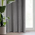 Zasłona welwetowa grafitowa z kryształkami 140x250 cm przelotka - ARIADNA