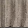Zasłona szyta na flexach beżowa z tkaniny o szenilowej strukturze