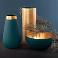 LIMITED COLLECTION Wazon LOTOS turkusowo-złoty z malowanego szkła artystycznego