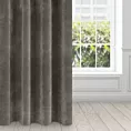 Zasłona grafitowa z ekskluzywnego aksamitnego welwetu 290 g/m2 140x250 cm 10 szt. przelotek -RIA - Diva Line