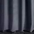 Zasłona szyta na flexach ENYA popielata z miękkiej półmatowej tkaniny welwetowej