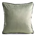 Poszewka na poduszkę 45x45 cm welwetowa biało, zielona z roślinnym nadrukiem VELVET 206