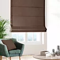 Roleta rzymska DORA - HIT brązowa z miękkiej tkaniny o welurowej strukturze