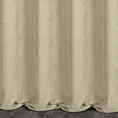 Zasłona szyta na taśmie 5 cm ciemnokremowa z miękkiej tkaniny o welurowej strukturze