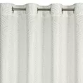 Zasłona biało, szampańska z tkaniny typu - BLACKOUT 140x250 cm przelotka - OLETA