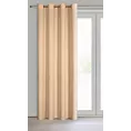 Zasłona ciemnokremowa z matowej gładkiej tkaniny 140x250 cm przelotka - RITA