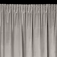 Zasłona popielata z tkaniny welwetowej, troczek w zestawie 140x300 cm taśma ANTARA