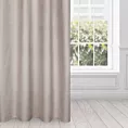 Zasłona welwetowa beżowo, srebrna z nadrukiem pepitki 140x250cm przelotka - DARCY