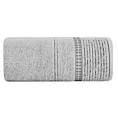 Ręcznik kąpielowy 50x90 cm bawełniany kolor srebrny z bordiurą w paseczki 450 g/m2 TAYLOR Ella Line