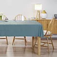 Obrus szyty ENYA turkusowy z miękkiej półmatowej tkaniny welwetowej