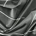 Zasłona welwetowa szaro, srebrna haftowana w duże karo 140x250 cm przelotka - MARGO - Pierre Cardin