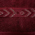 Ręcznik kąpielowy 50x90 cm bawełniany kolor bordowo, złoty zdobiony metaliczna nicią 500 g/m2 KALISTO