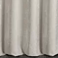 Zasłona szyta na flexach stalowa z tkaniny o szenilowej strukturze