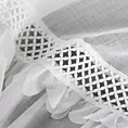 Zazdrostka biała zdobiona subtelną aplikacją oraz gipiurą 150x90 cm szelki - KATRIN