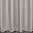Zasłona szyta na taśmie 5 cm DORA - HIT szarobeżowa z miękkiej tkaniny o welurowej strukturze