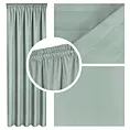 Zasłona miętowa z tkaniny welurowej 260x260 cm tunel Dora