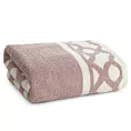 Ręcznik kąpielowy 50x90 cm bawełniany kolor pudrowy zdobiony motywem geometrycznym KALANI