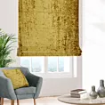 Roleta rzymska złota z miękkiej tkaniny welwetowej z efektem kreszowania