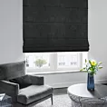 Roleta rzymska ENYA czarna z miękkiej półmatowej tkaniny welwetowej