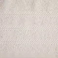 Ręcznik kąpielowy 50x90 cm bawełniany kolor kremowy podkreślony żakardowymi paskami 480 g/m2 VITO