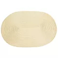 Podkładka owalna na stół jasnobeżowa 30 x 45 cm JUDY 2 pleciona
