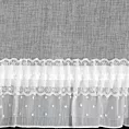 Zazdrostka biała z etaminy zdobiona aplikacją z dodatkiem perełek 150x30 cm szelki MARY