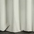 Zasłona szyta na tunelu FIONA kremowo szampańska z dwustronnej tkaniny w paseczki z dodatkiem srebrnej nici