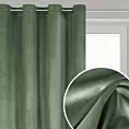 Zasłona ciemnomiętowa z matowego welwetu 140x250 cm przelotka - MELANIE