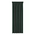 Zasłona ciemnozielona z tkaniny welurowej 360x280 cm taśma - Dora