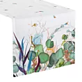 Bieżnik NATURA 5 z bawełny z nadrukiem barwnych egzotycznych liści